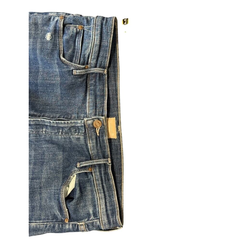 MOTHER ‘the stunner chew’ Distressed Blue Skinny Jeans